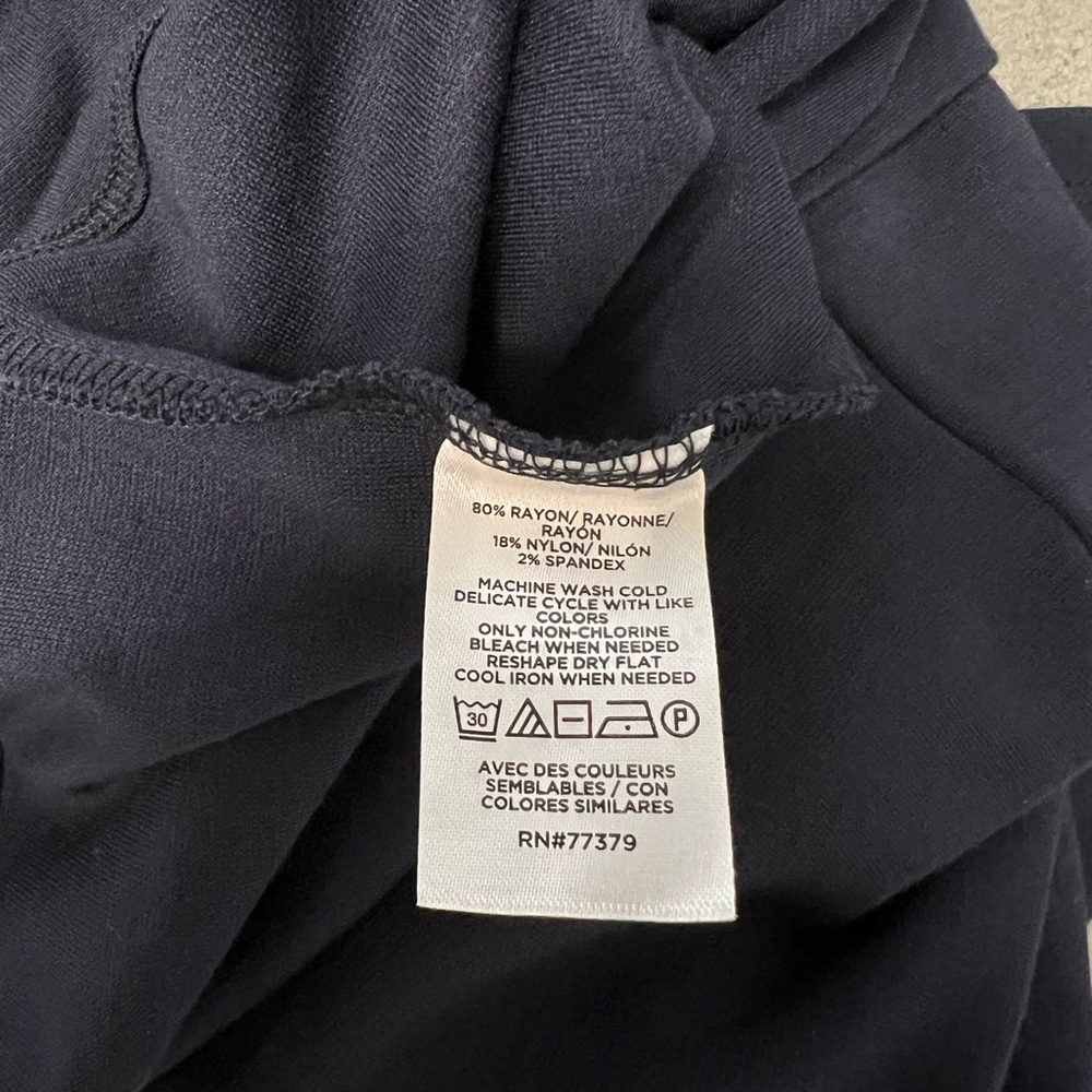 Ann Taylor Navy Blue Top Sz XL - Picture 3 of 4